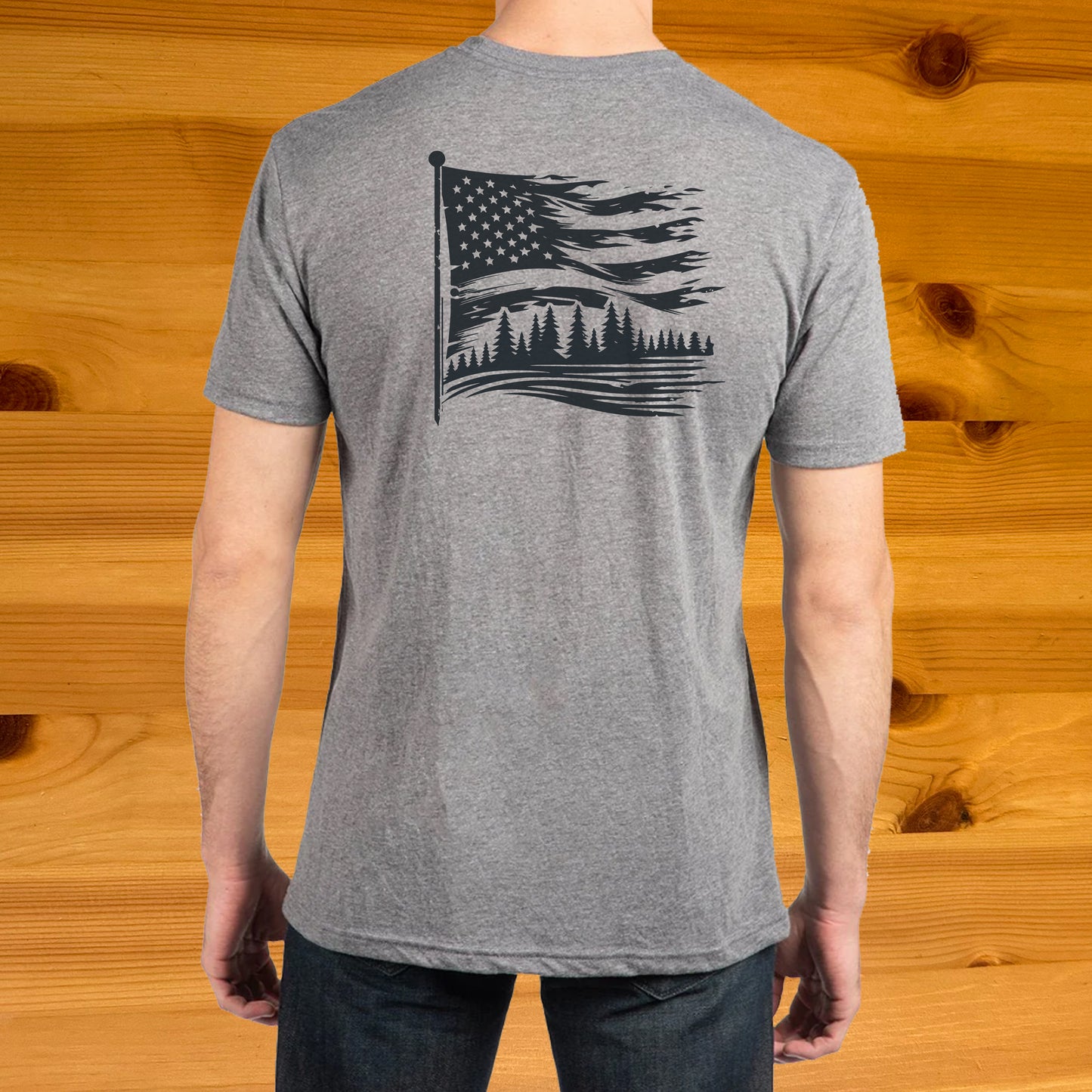 Distressed American Flag Tee