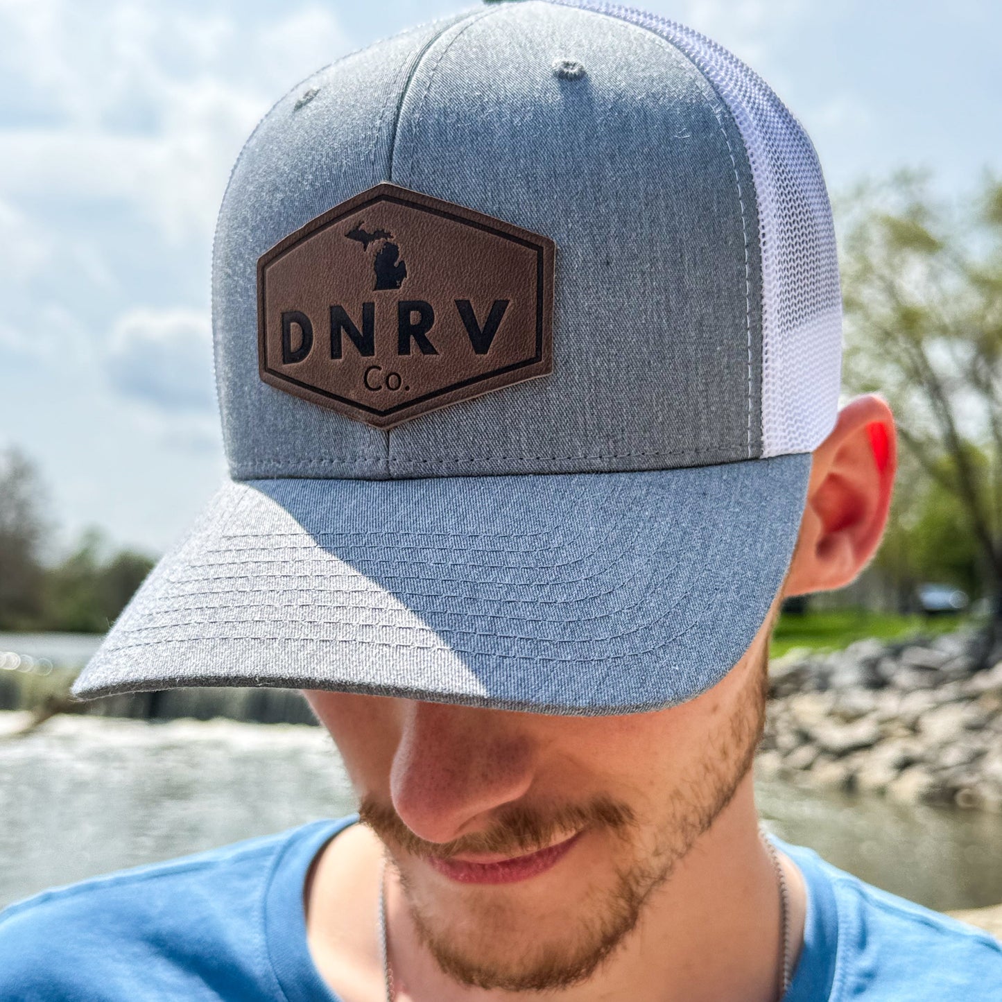 DNRV CO - Leather Patch Hat (Gray)