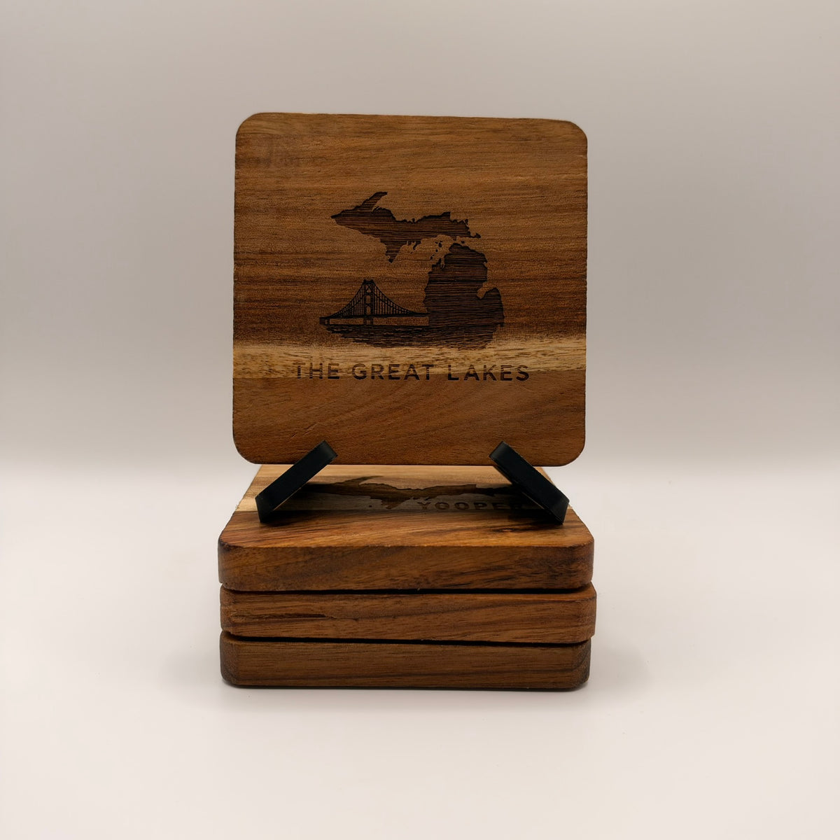 Michigan Coaster Set (Square) – Downriver Outdoor Co