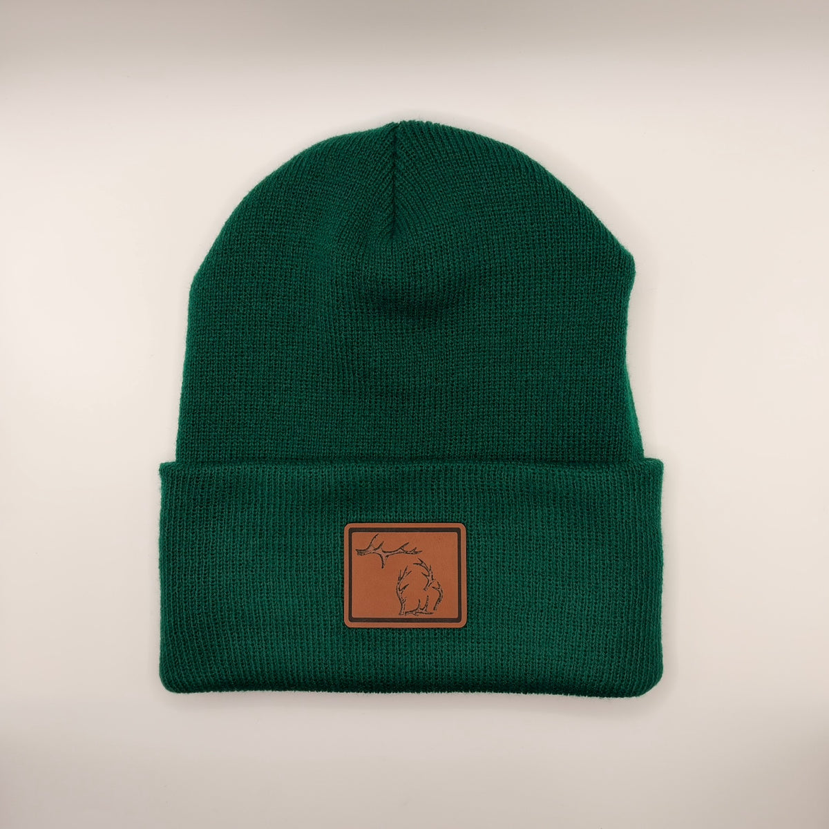 Michigan Antler Leather Patch Beanie – Downriver Outdoor Co