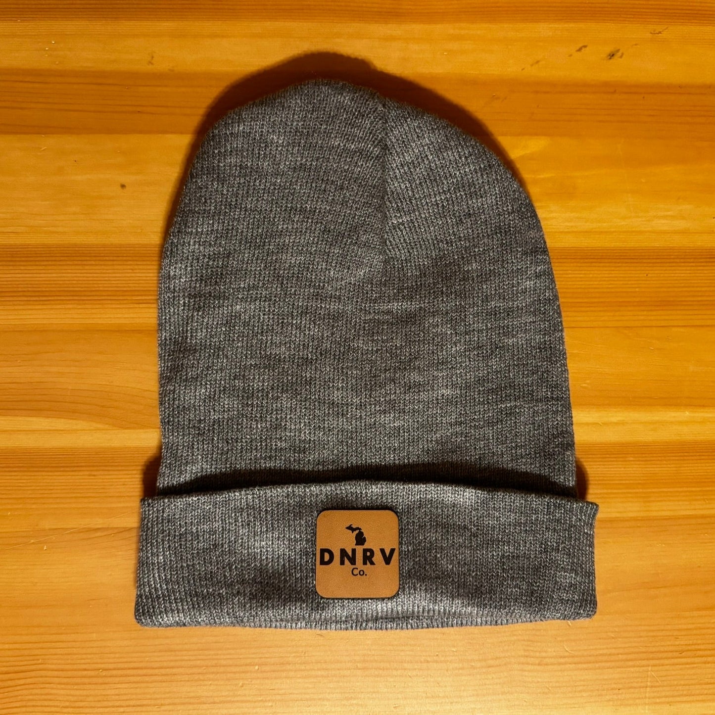 DNRV Co. - Leather Patch Beanie (Gray)