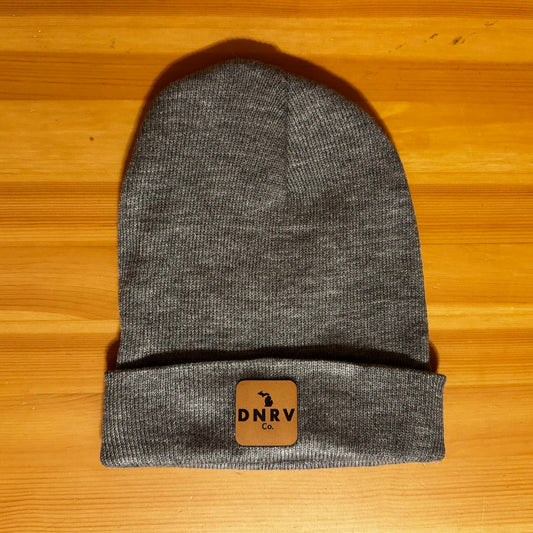 DNRV Co. - Leather Patch Beanie (Gray)