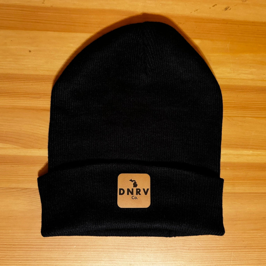 DNRV Co. - Leather Patch Beanie (Black)