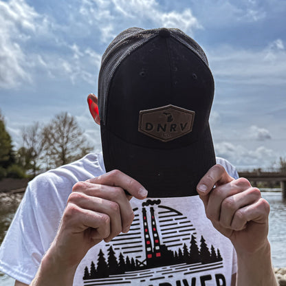 DNRV CO - Leather Patch Hat (Black)