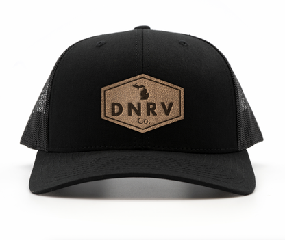 DNRV CO - Leather Patch Hat (Black)