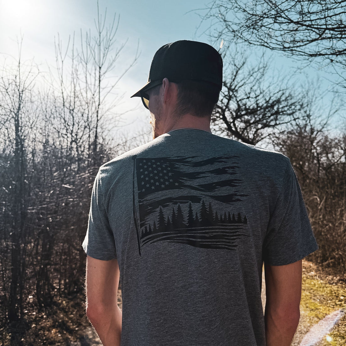 Distressed American Flag Tee